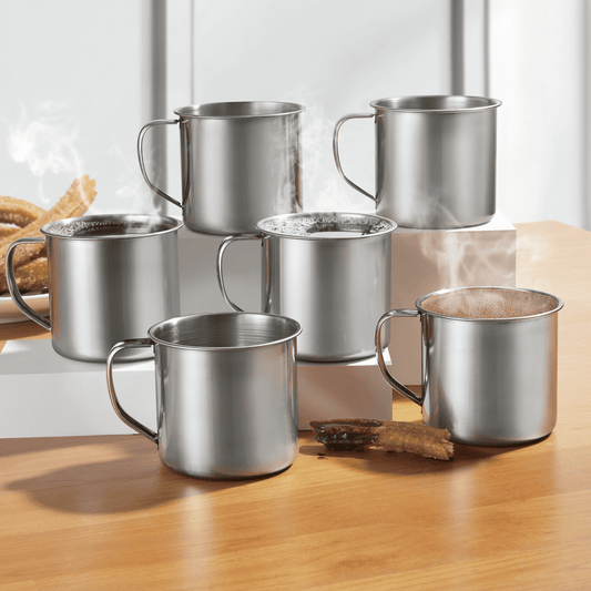 Juego de Tazas de Acero Inoxidable – 350 ml c/u